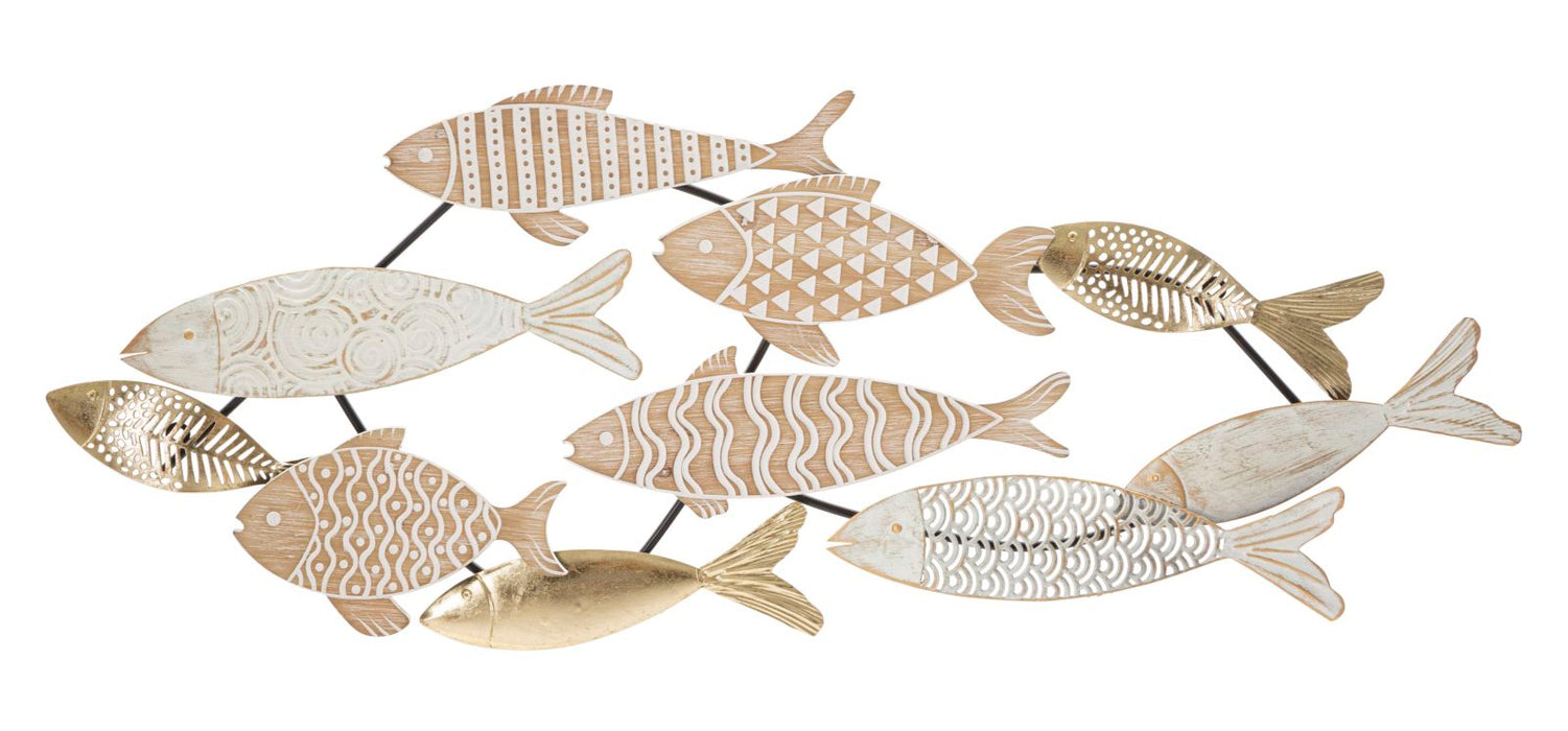 Decoratiune de Perete Mauro Ferretti Fishy  118X5,7X46,4 cm, Multicolor