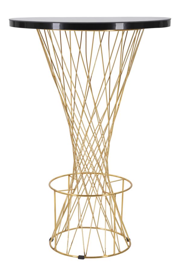 Masa Bar Mauro Ferretti Tower  Ø 70X103 cm, Auriu/ Oglinda Bronz