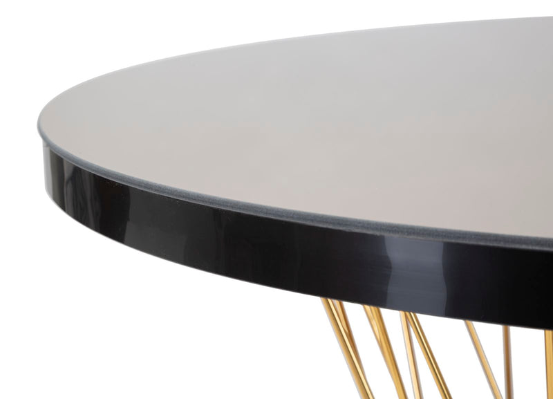 Masa Bar Mauro Ferretti Tower  Ø 70X103 cm, Auriu/ Oglinda Bronz