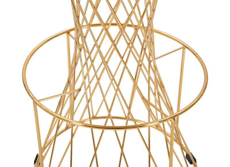 Masa Bar Mauro Ferretti Tower  Ø 70X103 cm, Auriu/ Oglinda Bronz