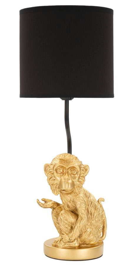 Veioza Mauro Ferretti Sit Monkey  Ø 20X51,5 cm, Auriu/ Negru