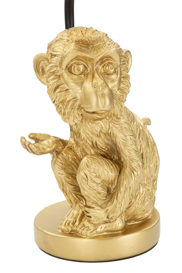 Veioza Mauro Ferretti Sit Monkey  Ø 20X51,5 cm, Auriu/ Negru