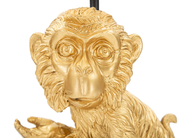 Veioza Mauro Ferretti Sit Monkey  Ø 20X51,5 cm, Auriu/ Negru