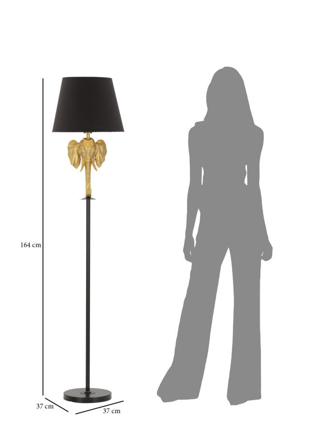 Lampadar Mauro Ferretti Elephant  Ø 37X164 cm, Auriu/ Negru