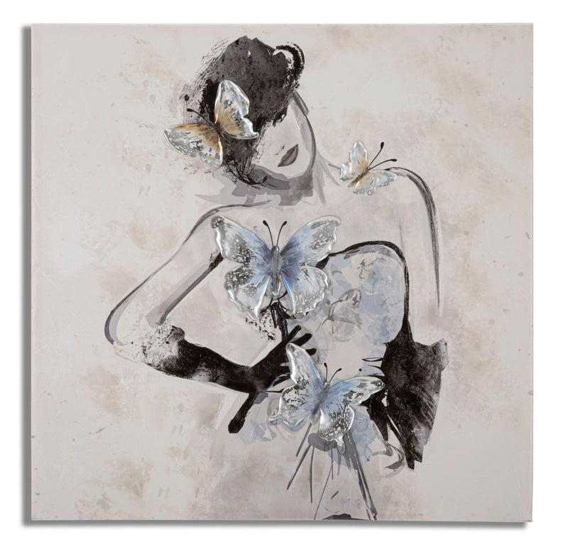 Tablou decorativ Pictat Manual Mauro Ferretti Woman B,  80X2,8X81 cm, Multicolor