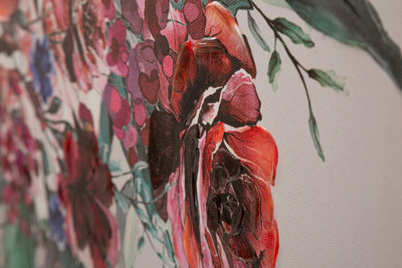 Tablou decorativ Printat/Pictat Mauro Ferretti  Lady Flower B,  80X2,8X120 cm, Multicolor