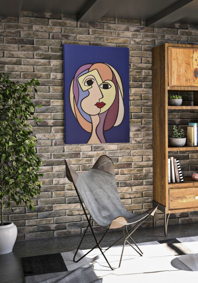 Tablou decorativ Printat/Pictat Mauro Ferretti  Double Face Large A,  80X3X120 cm, Multicolor