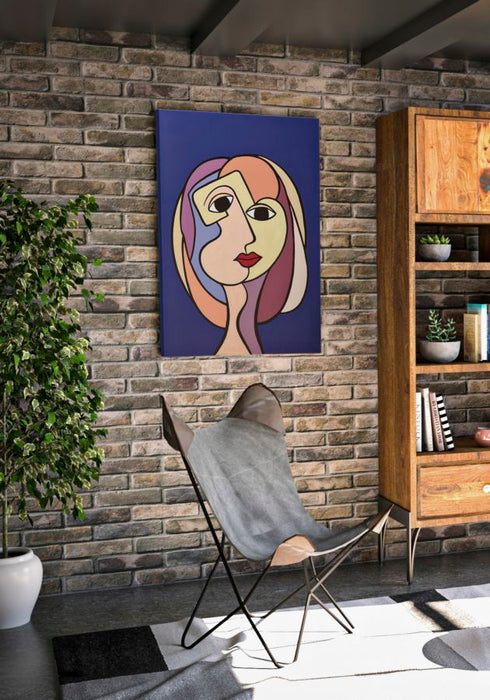 Tablou decorativ Printat/Pictat Mauro Ferretti  Double Face Large A,  80X3X120 cm, Multicolor