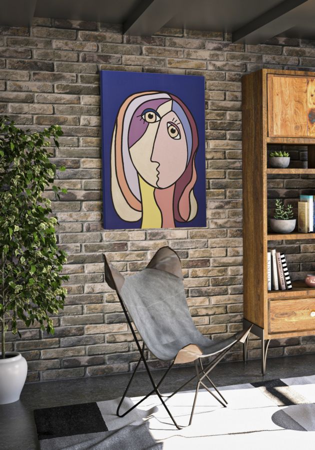 Tablou decorativ Printat/Pictat Mauro Ferretti  Double Face Large B,  80X3X120 cm, Multicolor