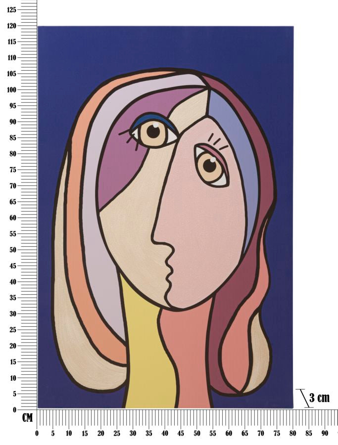 Tablou decorativ Printat/Pictat Mauro Ferretti  Double Face Large B,  80X3X120 cm, Multicolor