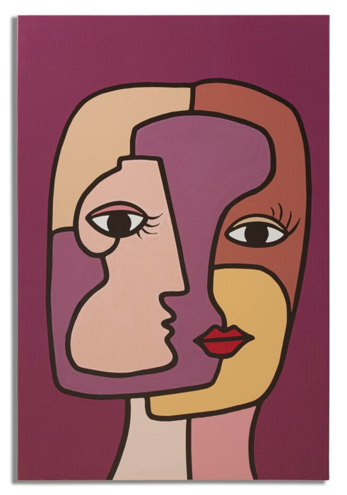 Tablou decorativ Printat/Pictat Mauro Ferretti  Face New A,  60X3X90 cm, Multicolor