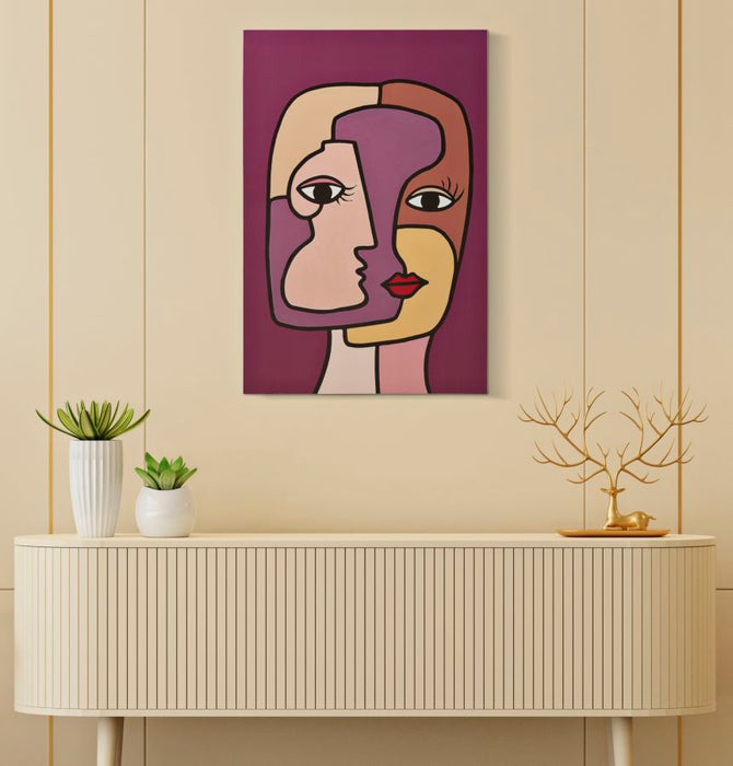 Tablou decorativ Printat/Pictat Mauro Ferretti  Face New A,  60X3X90 cm, Multicolor