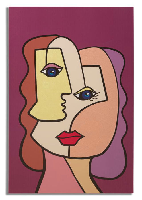 Tablou decorativ Printat/Pictat Mauro Ferretti  Face New B,  60X3X90 cm, Multicolor