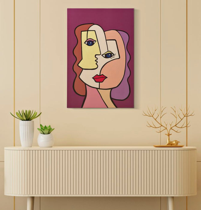 Tablou decorativ Printat/Pictat Mauro Ferretti  Face New B,  60X3X90 cm, Multicolor