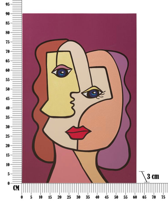 Tablou decorativ Printat/Pictat Mauro Ferretti  Face New B,  60X3X90 cm, Multicolor