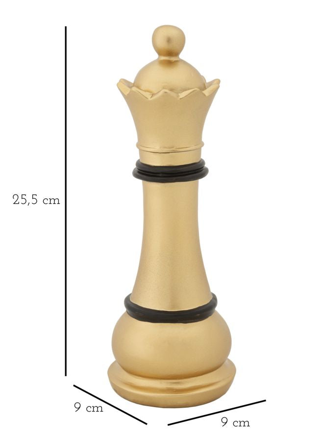 Statueta Mauro Ferretti Queen Gold And Black  Ø 9X25,5 cm, Auriu/ Negru