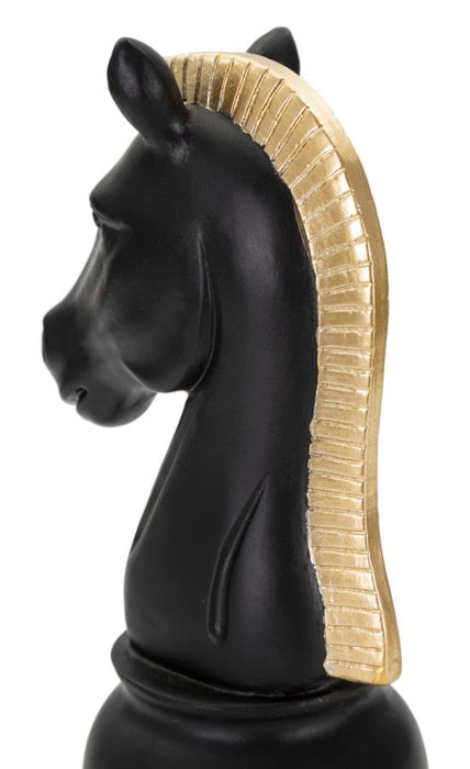 Statueta Mauro Ferretti Horse Black And Gold  10,5X8,5X19 cm, Negru/Auriu