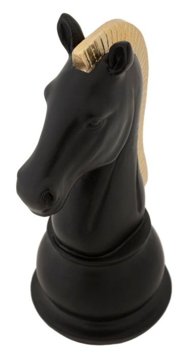 Statueta Mauro Ferretti Horse Black And Gold  10,5X8,5X19 cm, Negru/Auriu