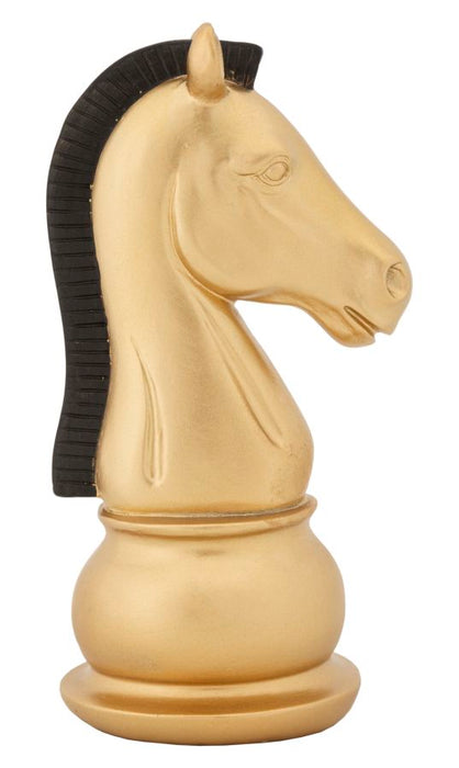 Statueta Mauro Ferretti Horse Gold And Black  10,5X8,5X19 cm, Auriu/ Negru