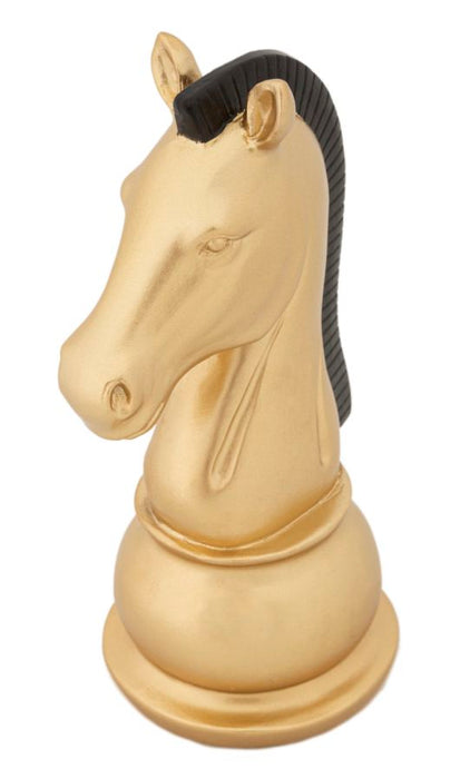 Statueta Mauro Ferretti Horse Gold And Black  10,5X8,5X19 cm, Auriu/ Negru