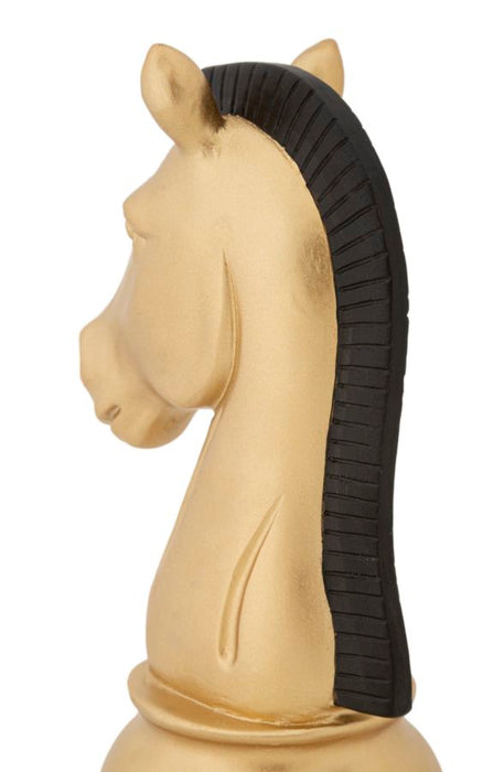 Statueta Mauro Ferretti Horse Gold And Black  10,5X8,5X19 cm, Auriu/ Negru