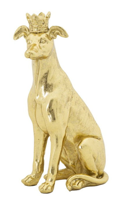 Statueta Mauro Ferretti Dog Gold  20X12,5X33 cm, Auriu