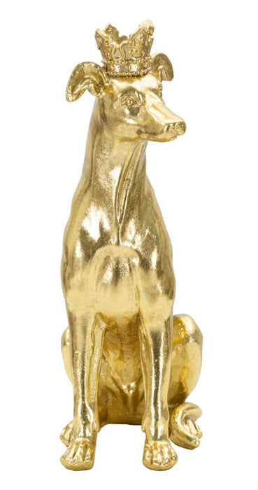 Statueta Mauro Ferretti Dog Gold  20X12,5X33 cm, Auriu