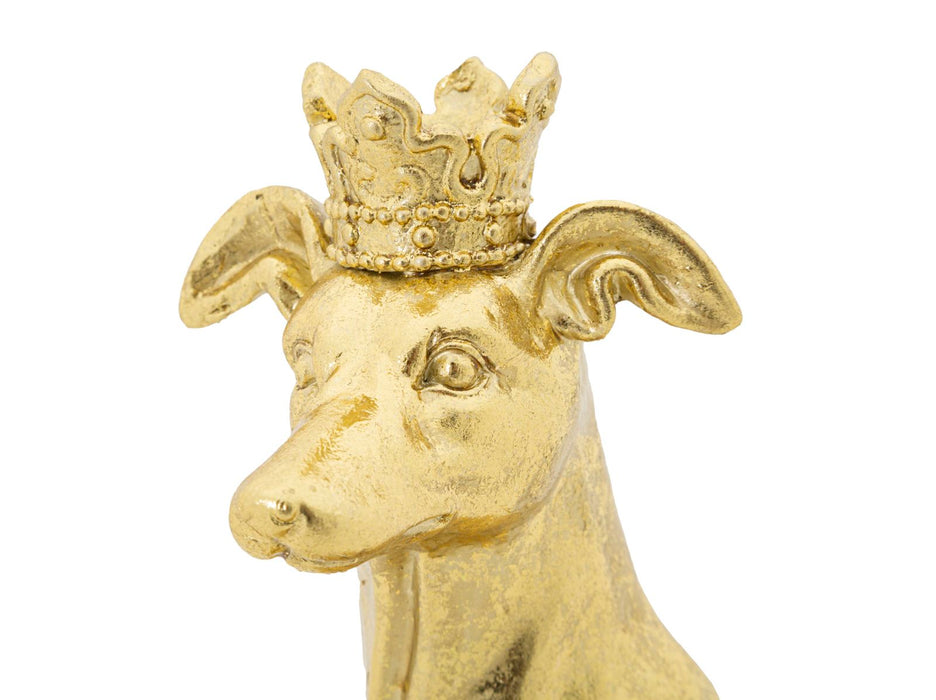 Statueta Mauro Ferretti Dog Gold  20X12,5X33 cm, Auriu