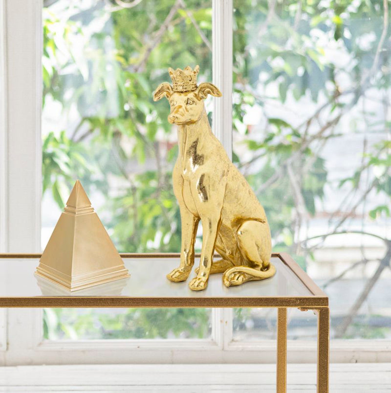 Statueta Mauro Ferretti Dog Gold  20X12,5X33 cm, Auriu