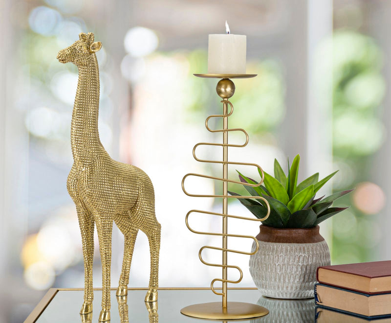 Statueta Mauro Ferretti Giraffe  20X9,8X49 cm, Auriu