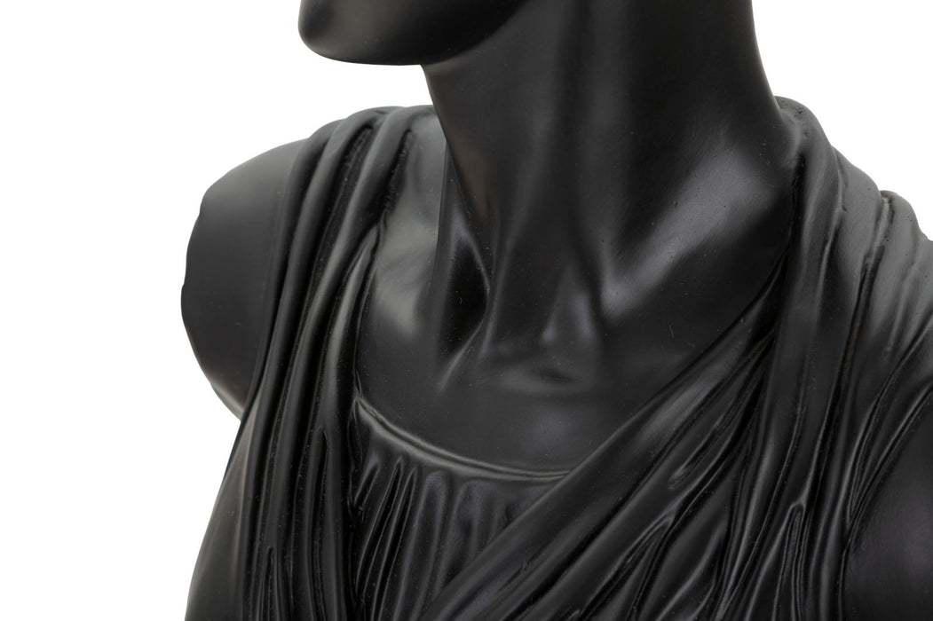 Statueta Mauro Ferretti Black Roman Womand Statue  22X16X41 cm, Negru