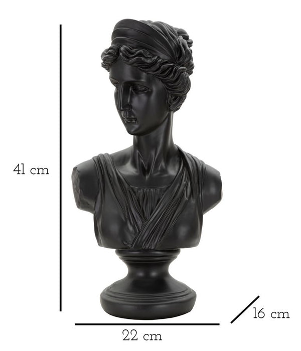 Statueta Mauro Ferretti Black Roman Womand Statue  22X16X41 cm, Negru