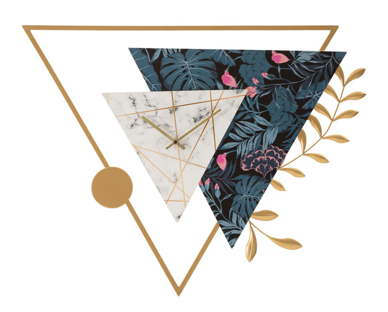 Ceas decorativ de Perete Mauro Ferretti Triangle 75X4,5X59 cm, Multicolor