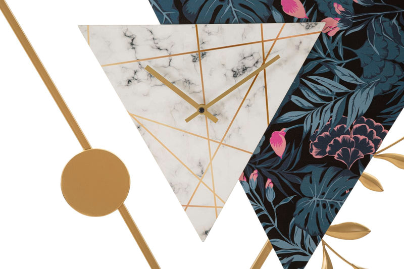 Ceas decorativ de Perete Mauro Ferretti Triangle 75X4,5X59 cm, Multicolor