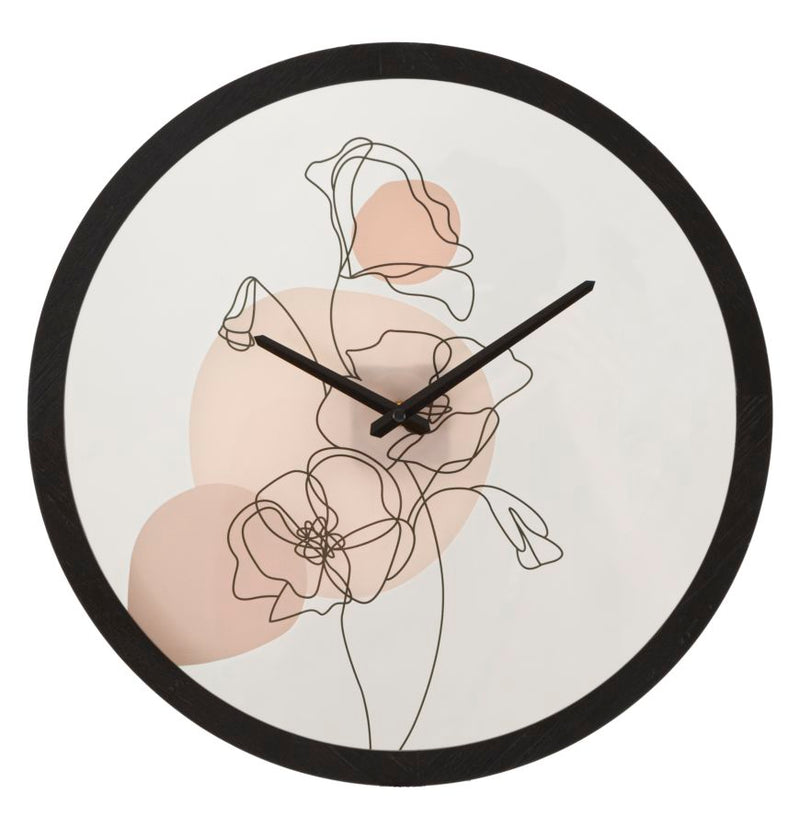 Ceas decorativ de Perete Mauro Ferretti Flower B,  Ø 40X3,5 cm, Multicolor