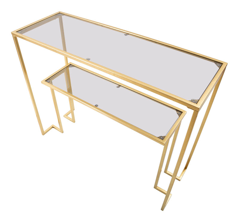 Consola Mauro Ferretti Level  100X35X80 cm, Auriu