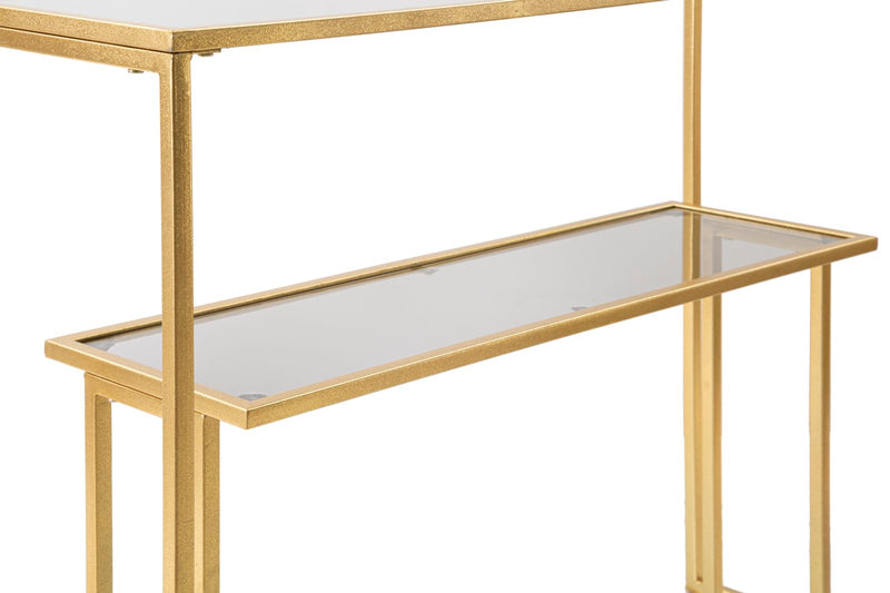 Consola Mauro Ferretti Level  100X35X80 cm, Auriu