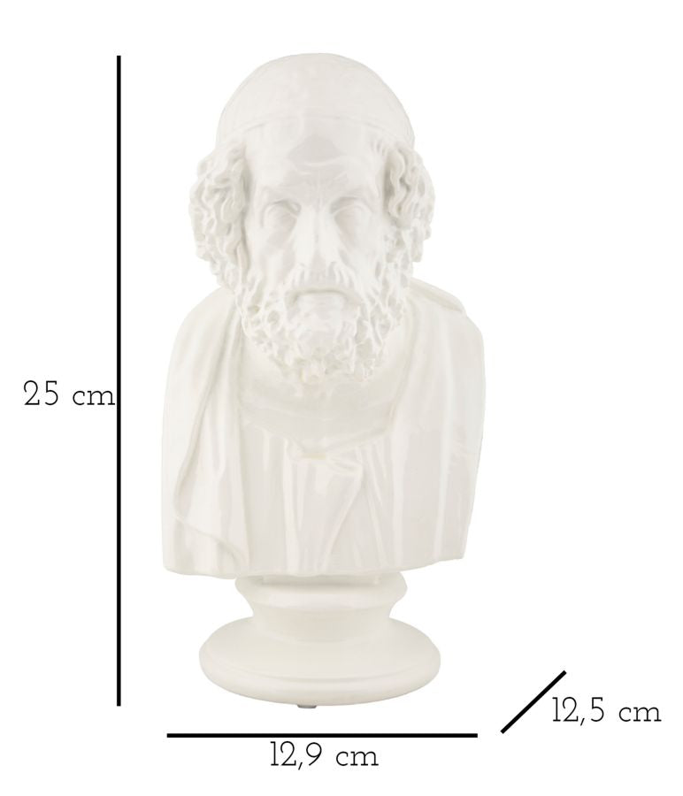 Statueta Mauro Ferretti Sage Statue   12,9X12,5X25 cm, Alb