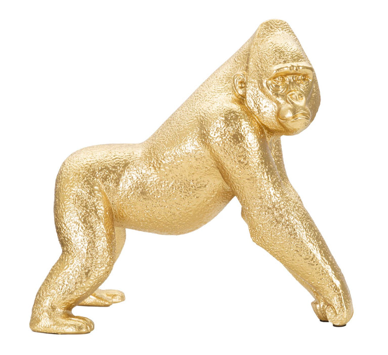 Statueta Mauro Ferretti Gorilla decor Side  24,3X13,9X22,8 cm, Auriu