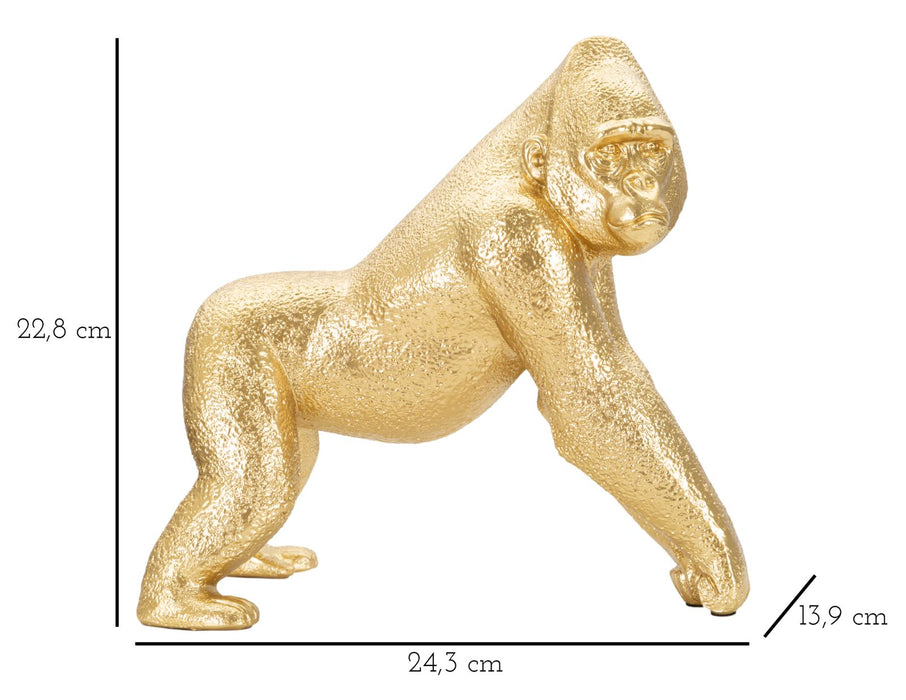 Statueta Mauro Ferretti Gorilla decor Side  24,3X13,9X22,8 cm, Auriu