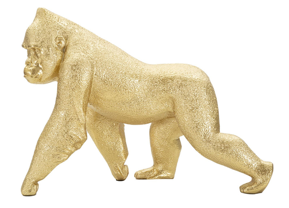 Statueta Mauro Ferretti Gorilla decor Front  29,7X11,5X21,8 cm, Auriu