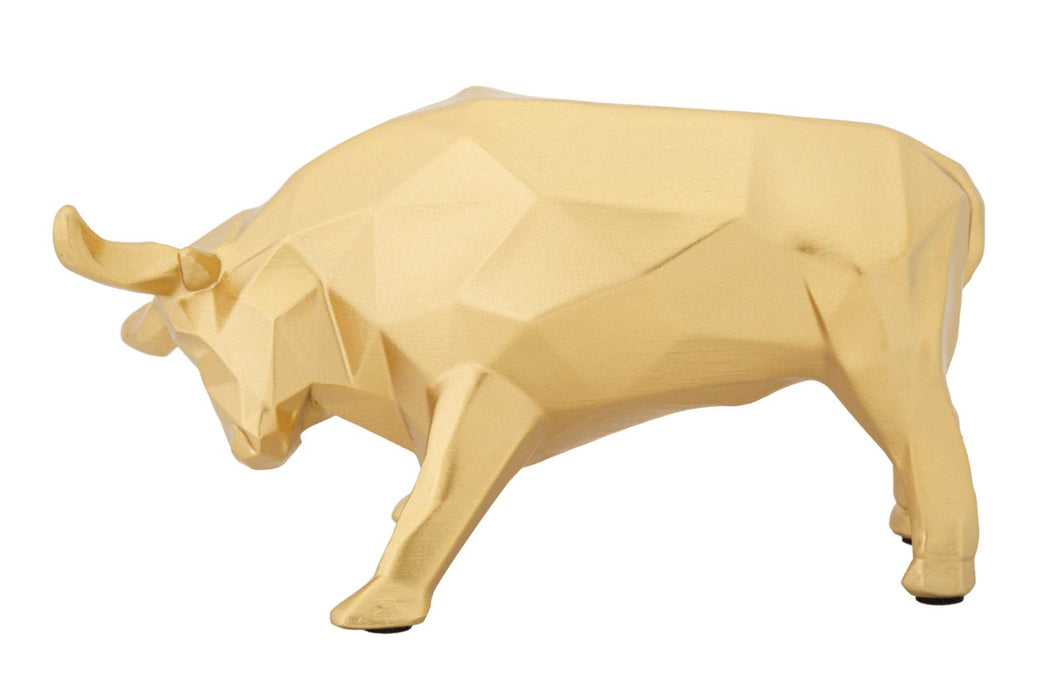 Statueta Mauro Ferretti Bull decor  19,5X9,9X10,6 cm, Auriu