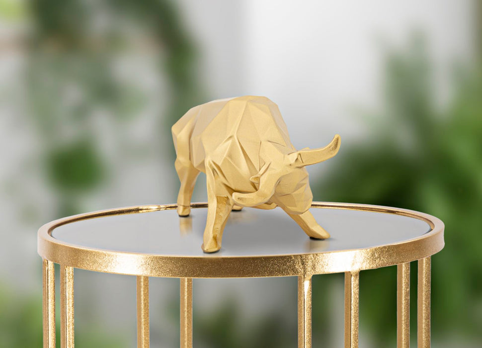 Statueta Mauro Ferretti Bull decor  19,5X9,9X10,6 cm, Auriu