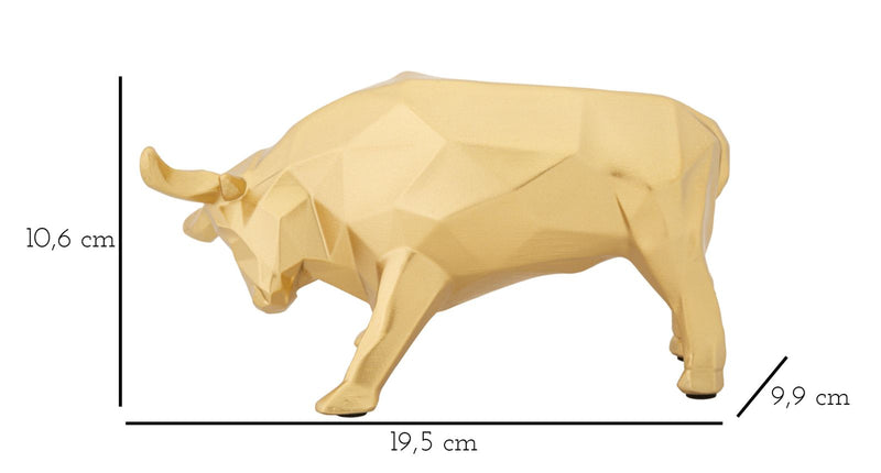 Statueta Mauro Ferretti Bull decor  19,5X9,9X10,6 cm, Auriu