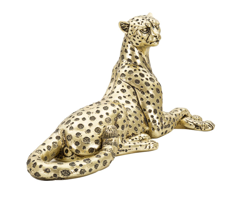 Statueta Mauro Ferretti Leopard Point   27,3X10,3X13,9 cm, Auriu/ Negru