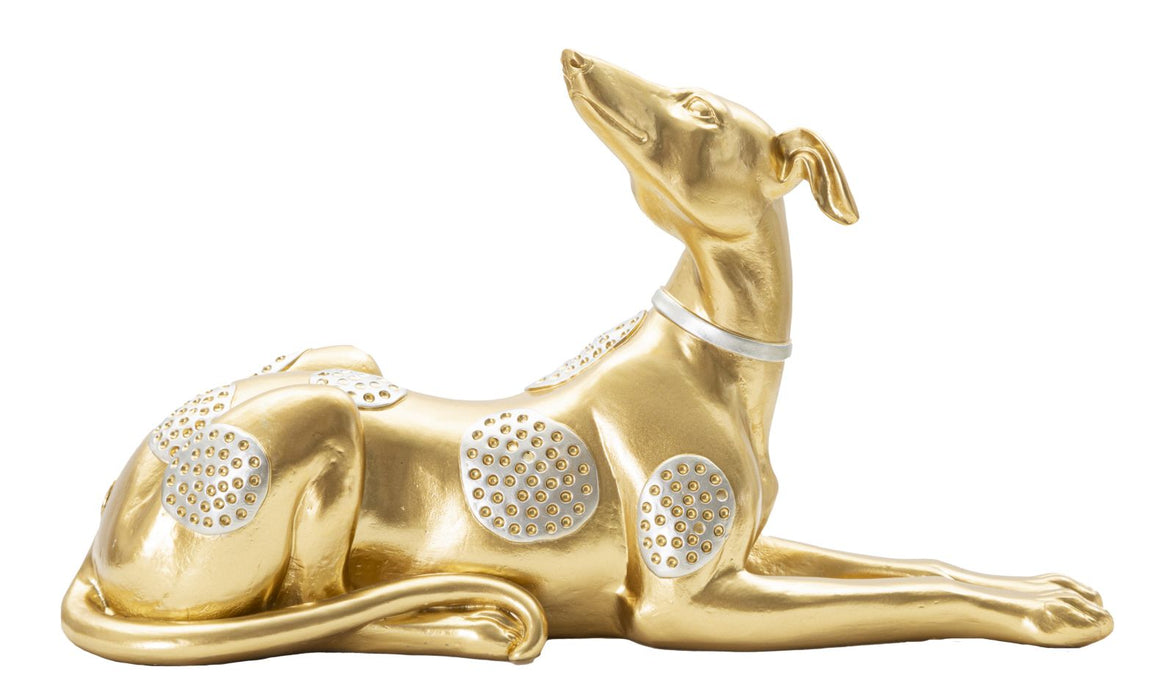 Statueta Mauro Ferretti Dog  32,2X9,5X18,3 cm, Auriu