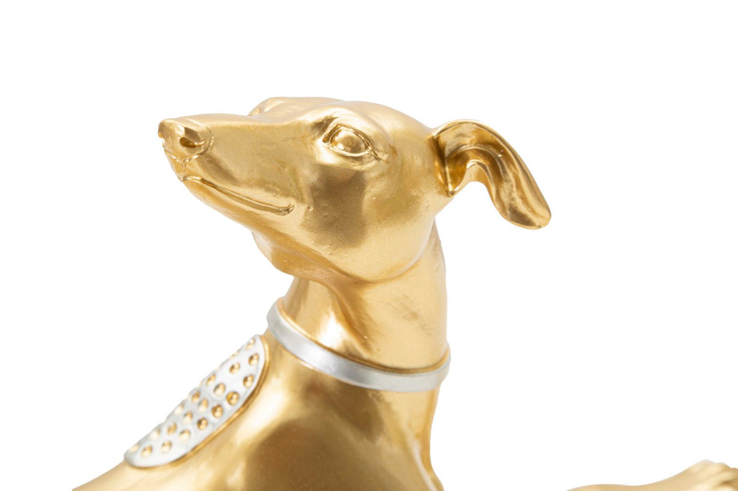 Statueta Mauro Ferretti Dog  32,2X9,5X18,3 cm, Auriu