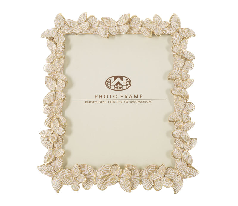 Rama Foto Mauro Ferretti Farfalle Glod  27,5X2,6X32,5  cm, Auriu/ Alb