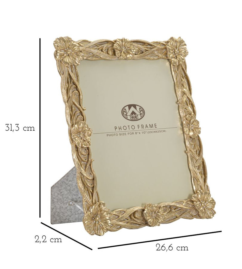 Rama Foto Mauro Ferretti Twist Flo  26,6X2,2X31,3  cm, Auriu/ Alb