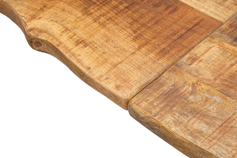 Masa Dining Extensibila Mauro Ferretti Edge 180X90X77cm, Extinsa 280X90X77cm, Lemn Mango, Maro/ Negru